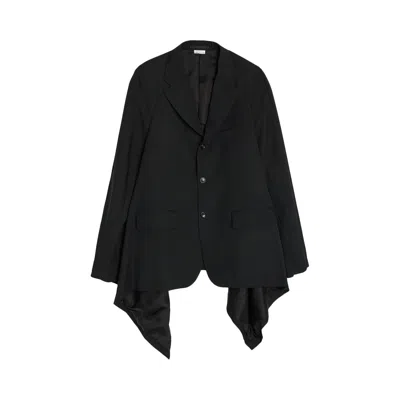 Pre-owned Comme Des Garçons Homme Deux Comme Des Garçons Homme Plus Wool Gabardine Medium Jacket 'black' | Men's Size S
