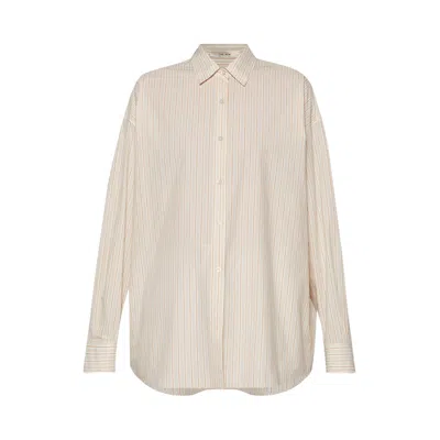 Pre-owned The Row Caster Shirt 'beige/orange' | Tan | Women's Size 2