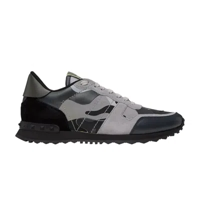 Pre-owned Valentino Garavani Valentino Valentino Rockrunner 'grey Reflective Camo' | Men's Size 38 In Gray