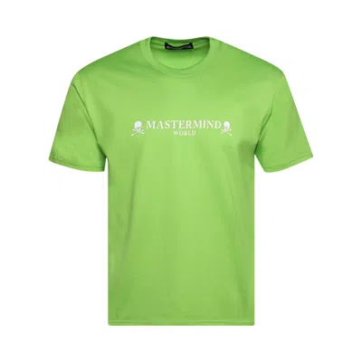 Pre-owned Mastermind Japan Mastermind World Logo And Skull Tee 'lime Green' | Men's Size S