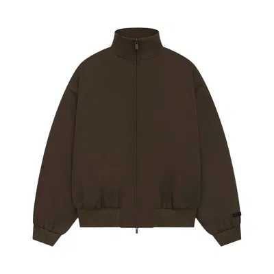 Pre-owned Essentials Fear Of God  Bonded Nylon Bomber Jacket 'brown' | Men's Size L