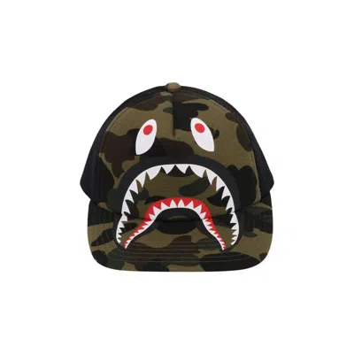 Pre-owned Bape 1st Camo Shark Mesh Cap 'green' | Men's Size Onesize