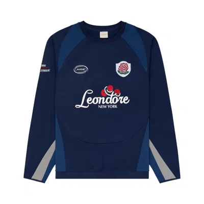 Pre-owned Aimé Leon Dore Team Leon Performance Crewneck Sweatshirt 'medieval Blue' | Men's Size L