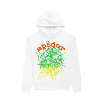 Pre-owned Sp5der Og Web V2 Gradient Hoodie 'white' | Men's Size M