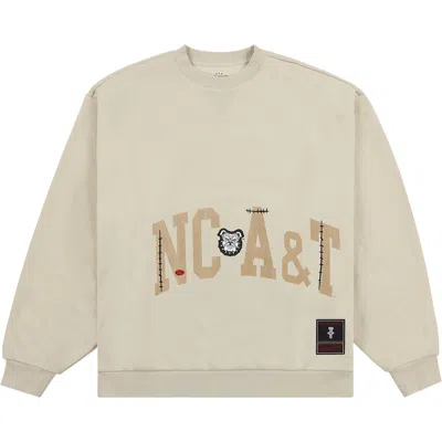 Pre-owned Cactus Jack By Travis Scott X Mitchell & Ness North Carolina A&t University Crewneck 'tan' | Men's S In Brown