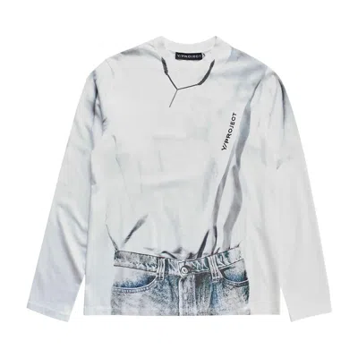 Pre-owned Y/project Trompe L'oeil Long-sleeve T-shirt 'white' | Men's Size Xxl