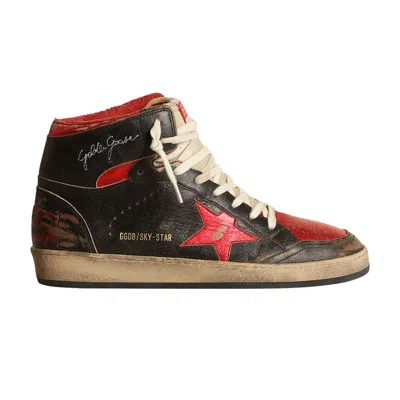 Pre-owned Golden Goose Sky Star High 'black Red Metallic' | Men's Size 39