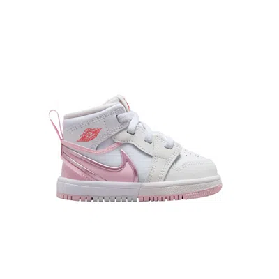 Pre-owned Air Jordan 1 Mid Rm Easyon Td 'white Pink Foam' | Infant Size 9
