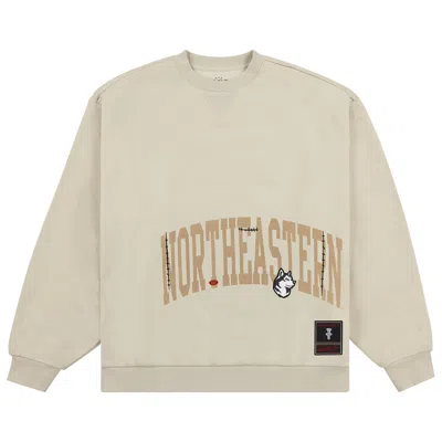 Pre-owned Cactus Jack By Travis Scott X Mitchell & Ness Northeastern University Crewneck 'tan' | Men's Size Xx