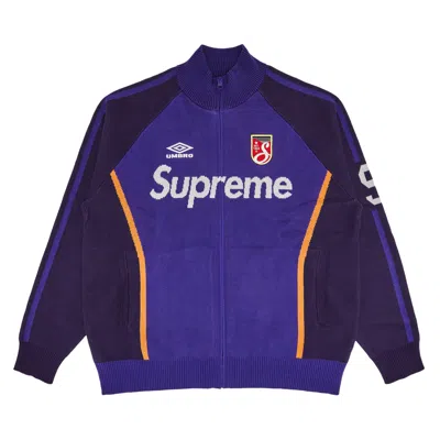 Pre-owned Supreme X Umbro Zip Up Sweater 'purple' | Men's Size L