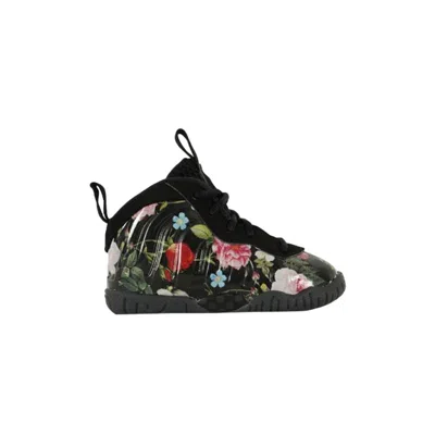 Pre-owned Nike Little Posite Td 'floral' | Black | Infant Size 7