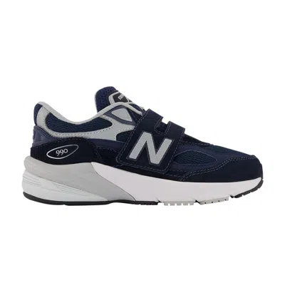 Pre-owned New Balance 990v6 Hook & Loop Little Kid 'navy' | Blue | Kid's Size 3