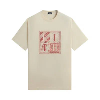 Pre-owned Kith Batik Block Print Vintage Tee 'bitters' | Cream | Men's Size Xl