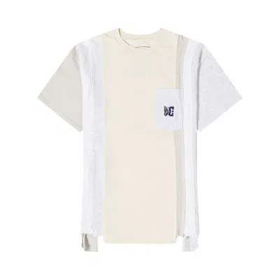 Pre-owned Needles X Dc Shoes 7 Cuts Short-sleeve Tee 'ivory' | Cream | Men's Size L