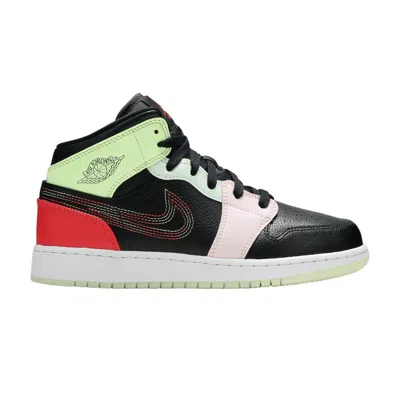 Pre-owned Air Jordan 1 Mid 'glow In The Dark' | Multi-color | Kid's Size 6.5