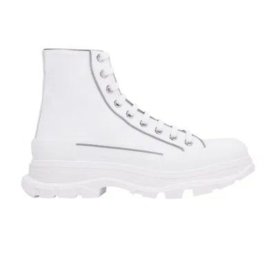 Pre-owned Alexander Mcqueen Tread Slick Boot 'white Silver' | Men's Size 45.5