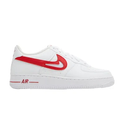 Pre-owned Nike Air Force 1 Gs 'cut-out Swoosh - White University Red' | Kid's Size 4.5