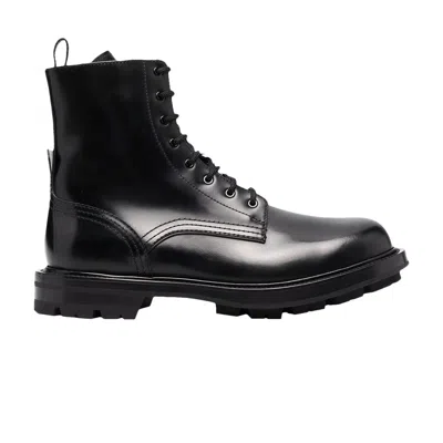 Pre-owned Alexander Mcqueen Lace-up Ankle Boot 'black' | Men's Size 40