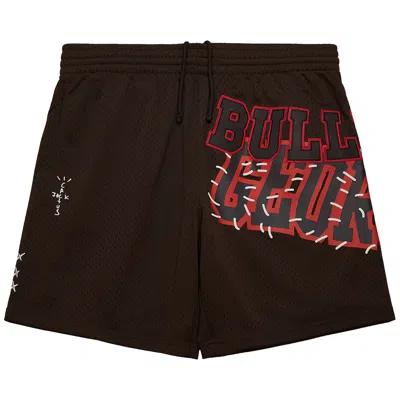 Pre-owned Cactus Jack By Travis Scott X Mitchell & Ness University Of Georgia Shorts 'brown' | Men's Size L