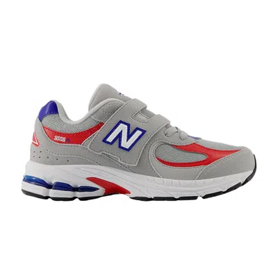 Pre-owned New Balance 2002r Hook & Loop Little Kid Wide 'raincloud True Red' | Grey | Kid's Size 11 In Gray