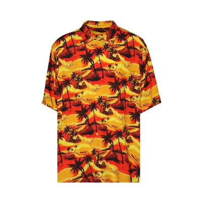 Pre-owned Balenciaga Short-sleeve Minimal Shirt 'orange' | Men's Size 43