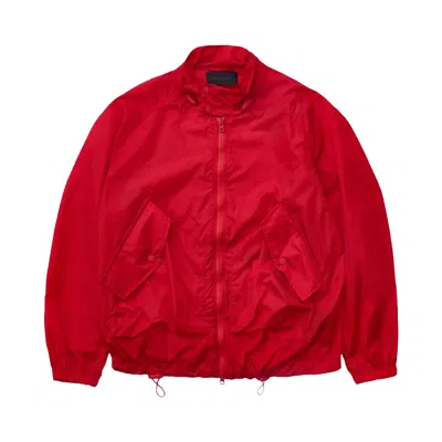 Pre-owned Simone Rocha Embroidered Drawstring Detail Harrington Jacket 'red' | Men's Size M