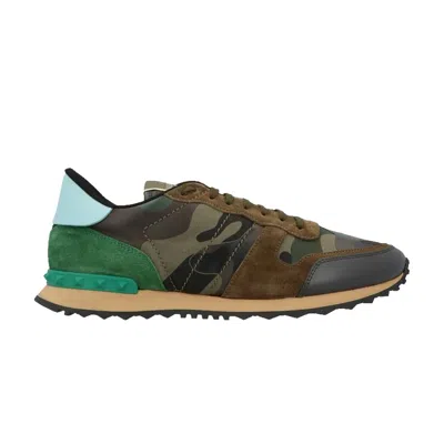 Pre-owned Valentino Garavani Valentino Valentino Rockrunner 'camo - Army Green Brushwood' | Men's Size 42.5