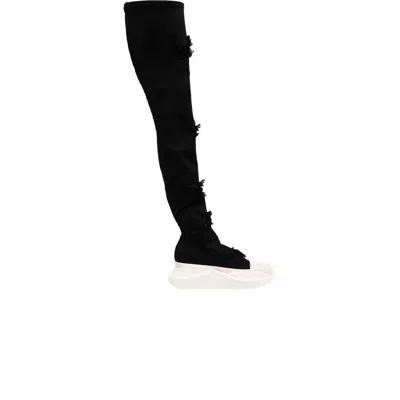 Pre-owned Rick Owens Wmns Drkshdw Strobe Slashed Abstract Stockings 'black Milk' | Women's Size 35