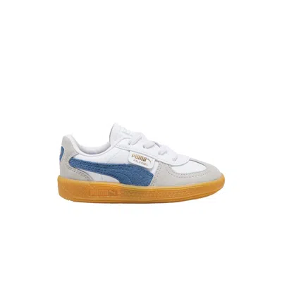 Pre-owned Puma Palermo Leather Toddler 'white Blue Horizon Gum' | Infant Size 6
