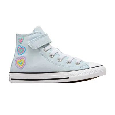 Pre-owned Converse Chuck Taylor All Star Easyon High Ps 'heart Patch' | Blue | Kid's Size 12