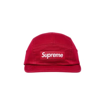 Pre-owned Supreme Washed Chino Twill Camp Cap 'red' | Men's Size Onesize
