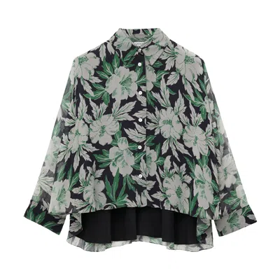 Pre-owned Loewe Printed Silk Shirt 'multicolor' | Multi-color | Women's Size 34