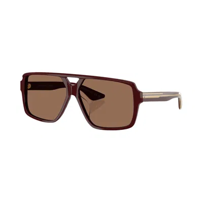 Pre-owned Khaite Square Sunglasses 'burgundy' | Red | Women's Size Onesize