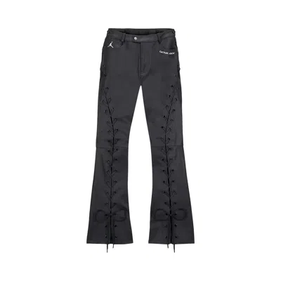 Pre-owned Cactus Jack By Travis Scott Air Jordan X  Women's Leather Pants 'black' | Women's Size S