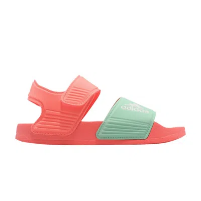 Pre-owned Adidas Originals Adidas Adilette Sandal K 'acid Red' | Kid's Size 13