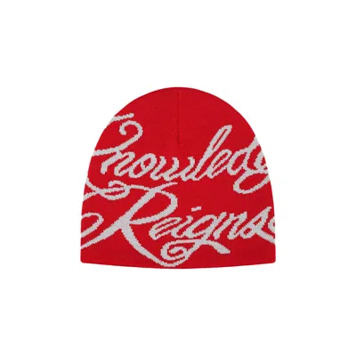 Pre-owned Supreme Knowledge Reigns Beanie 'red' | Men's Size Onesize