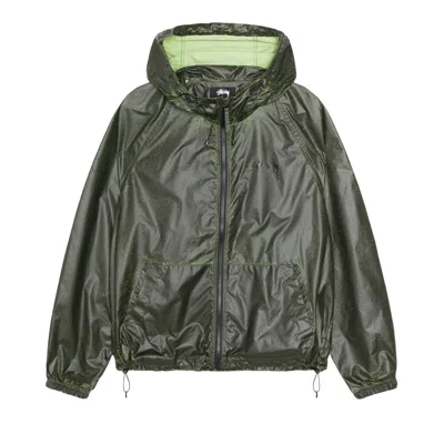 Pre-owned Stussy Beach Shell Cracked Ripstop 'lime' | Green | Men's Size M