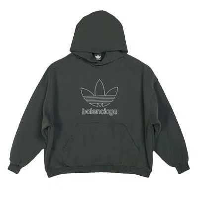 Pre-owned Balenciaga X Adidas Oversized Hoodie 'green' | Men's Size 40