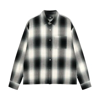 Pre-owned Stussy Loose Weave Plaid Shirt 'grey' | Men's Size L