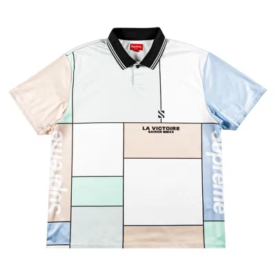 Pre-owned Supreme Colorblocked Soccer Polo 'grey' | Multi-color | Men's Size S