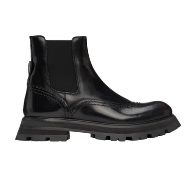 Pre-owned Alexander Mcqueen Wmns Wander Chelsea Ankle Boot 'black Natural' | Women's Size 37