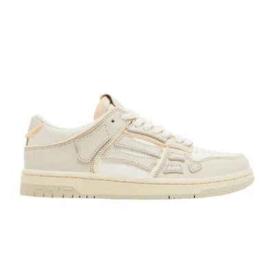 Pre-owned Amiri Wmns Skel Top Low 'collegiate - Birch White' | Cream | Women's Size 39