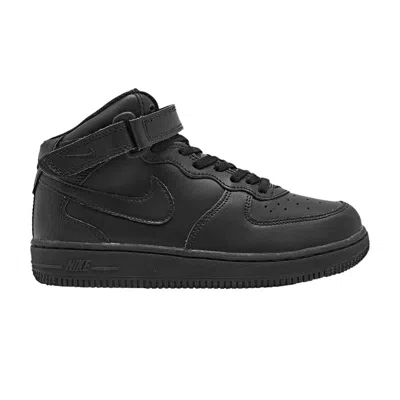 Pre-owned Nike Force 1 Mid Le Ps 'triple Black' | Kid's Size 6