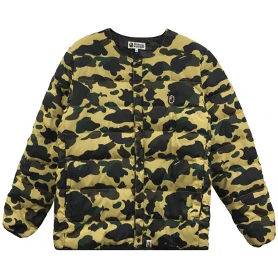 Pre-owned Bape Camouflage Padded Jacket 'yellow' | Men's Size S