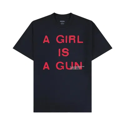 Pre-owned Pleasures Girl Is A Gun T-shirt 'black' | Men's Size M