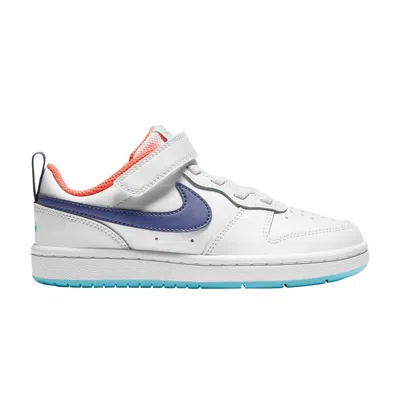 Pre-owned Nike Court Borough Low 2 Ps 'white Dark Purple Dust' | Kid's Size 13.5