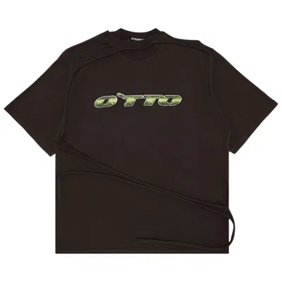 Pre-owned Ottolinger Oversized T-shirt With Flap 'dark Brown' | Women's Size M