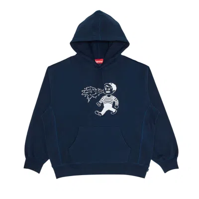 Pre-owned Supreme X Homerun Hooded Sweatshirt 'navy' | Blue | Men's Size Xl