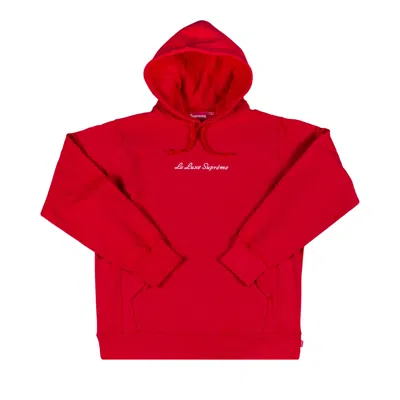 Pre-owned Supreme Le Luxe Hooded Sweatshirt 'red' | Men's Size L