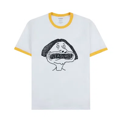 Pre-owned Pleasures Mouthful Ringer T-shirt 'natural' | Cream | Men's Size S